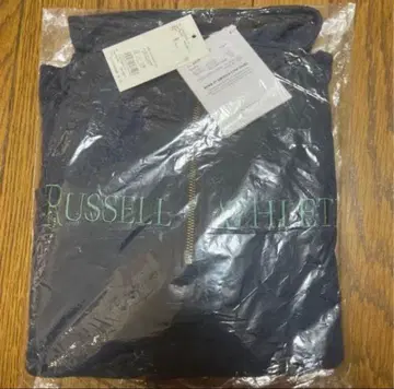 RUSSELL ATHLETICxMURUA 크롭 하프 지퍼 맨투맨