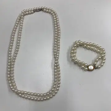진주 목걸이 진주 팔찌 세트