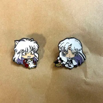 [ 새상품 ] 이누야샤 핀 배지 꼬마 이누야샤 셋쇼마루 2개 세트