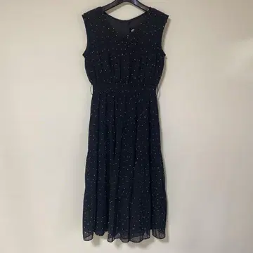 질스튜어트 FR 롱 원피스 스타일업 도트 블랙 화이트