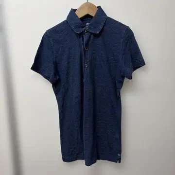 45R 네이비 나염, 인디고 염색 피케 셔츠 (2)