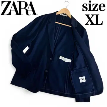 미사용급 ZARA 자라 테일러드 자켓 시어서커 네이비 XL