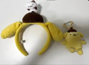 [산리오 퓨로랜드] 폼폼푸딩 머리띠 봉제 인형 키링