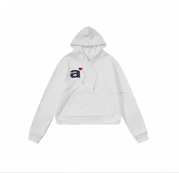 aeae 크롭 후드티 플리스 여성용 M 사이즈 화이트