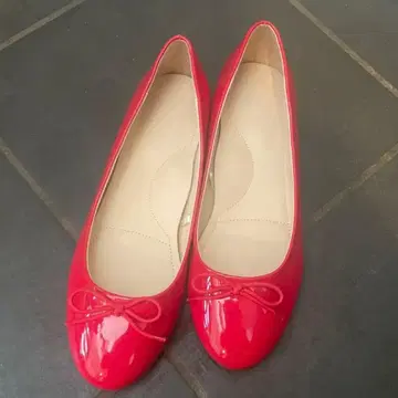 ZARA 발레 슈즈 빨간색 25cm