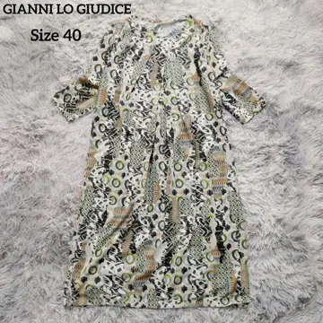 잔니로 주디체 올 패턴 원피스 40 일본제 워셔블 이토킨