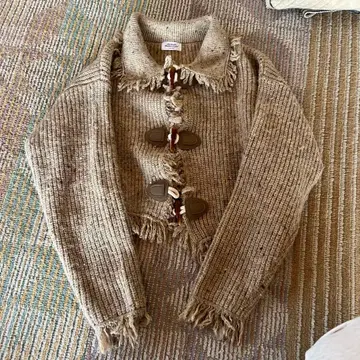 프린지 니트 가디건 토글 버튼 / NEO 모리걸 SPINNS