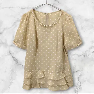 Apuweiser-riche 아푸와이저 리셰 도트 플럼 블라우스