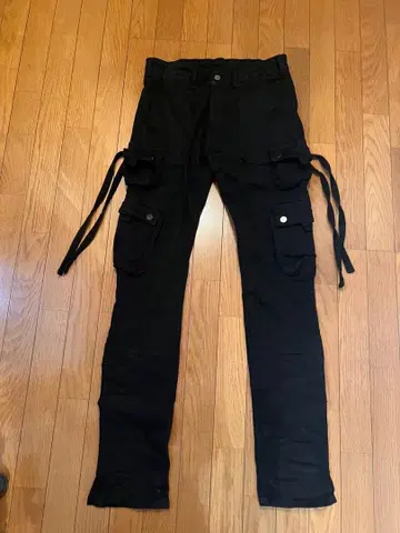 mnml D152 멀티 포켓 슬림 카고 데님 팬츠