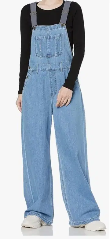 Xgirl 츠나기 라이트 블루 데님 오버롤