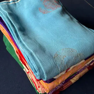 1 앤티크 기모노 8장 묶음 판매 재료 순수 실크