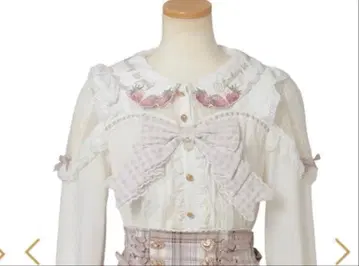 LIZ LISA 리즈리사 스트로베리 자수 블라우스 핑크