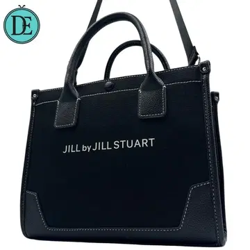 [ 극상 ] JILLSTUART 핸드백 2way 캔버스 가죽 블랙