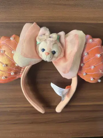 홍콩 디즈니 리나벨 핑크 쉘 머리띠 HKDL