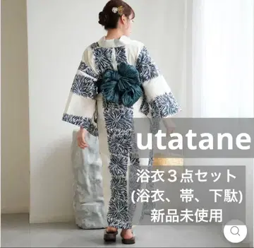 유카타 3점 세트 utatane 오리지널 일본 국내 염색