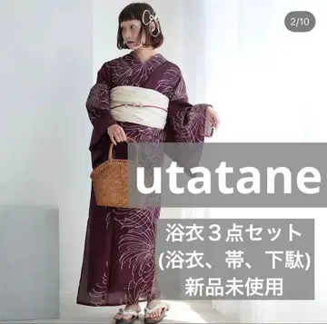유카타 3점 세트 utatane 오리지널 일본 국내 염색