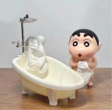 짱구는 못말려(크레용 신짱) 엉덩이 포즈 피규어 목욕탕과 샤워 포함