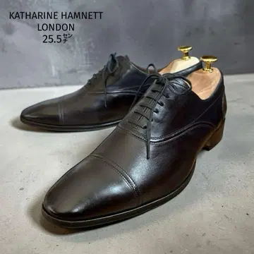 새상품급 캐서린 햄넷 스트레이트 팁 25.5cm 비즈니스 슈즈 블랙