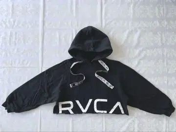 RVCA 루카 하프 PO 크롭 후디 후드티 블랙