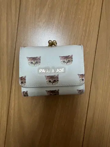 PAUL & JOE 고양이 패턴 3단 폴더형 지갑