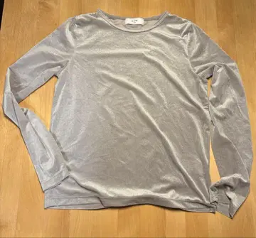 SLOBE IENA 그레이 벨로아 긴팔 T셔츠