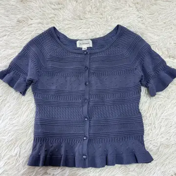 새상품급 질스튜어트 레이시 슈링크 니트 가디건 프릴