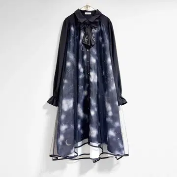 axes femme 아스테리즘 미니 원피스 블랙 리본 별 달