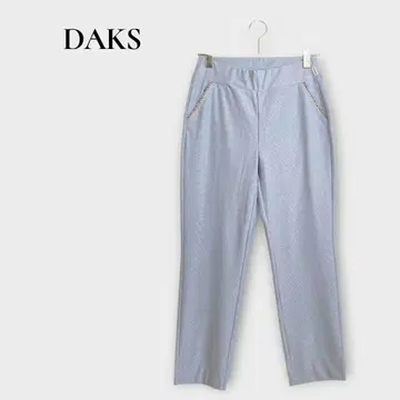 닥스 테이퍼드 이지 팬츠 스트레치 L 스카이블루 허리밴딩 일본제