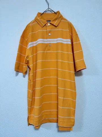 새상품급 풋조이 골프 피케 셔츠 L 오렌지 반팔 빅 FJ
