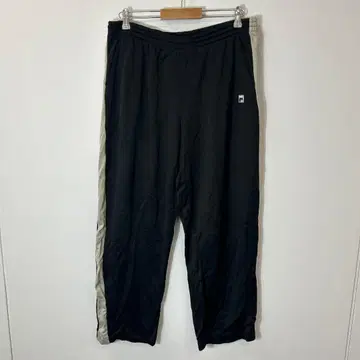 [레어] 90s FILA 휠라 트랙 팬츠 블랙 베이지 사이드 라인