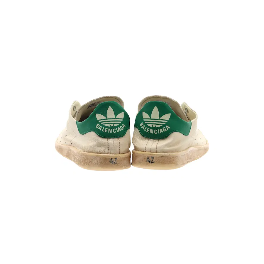 巴黎世家 x 阿迪达斯 Stan Smith 联名款 纯白绿