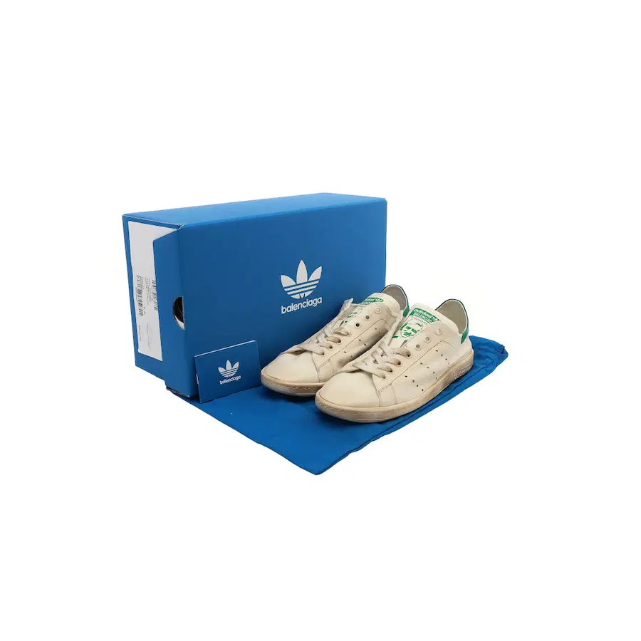 巴黎世家 x 阿迪达斯 Stan Smith 联名款 纯白绿