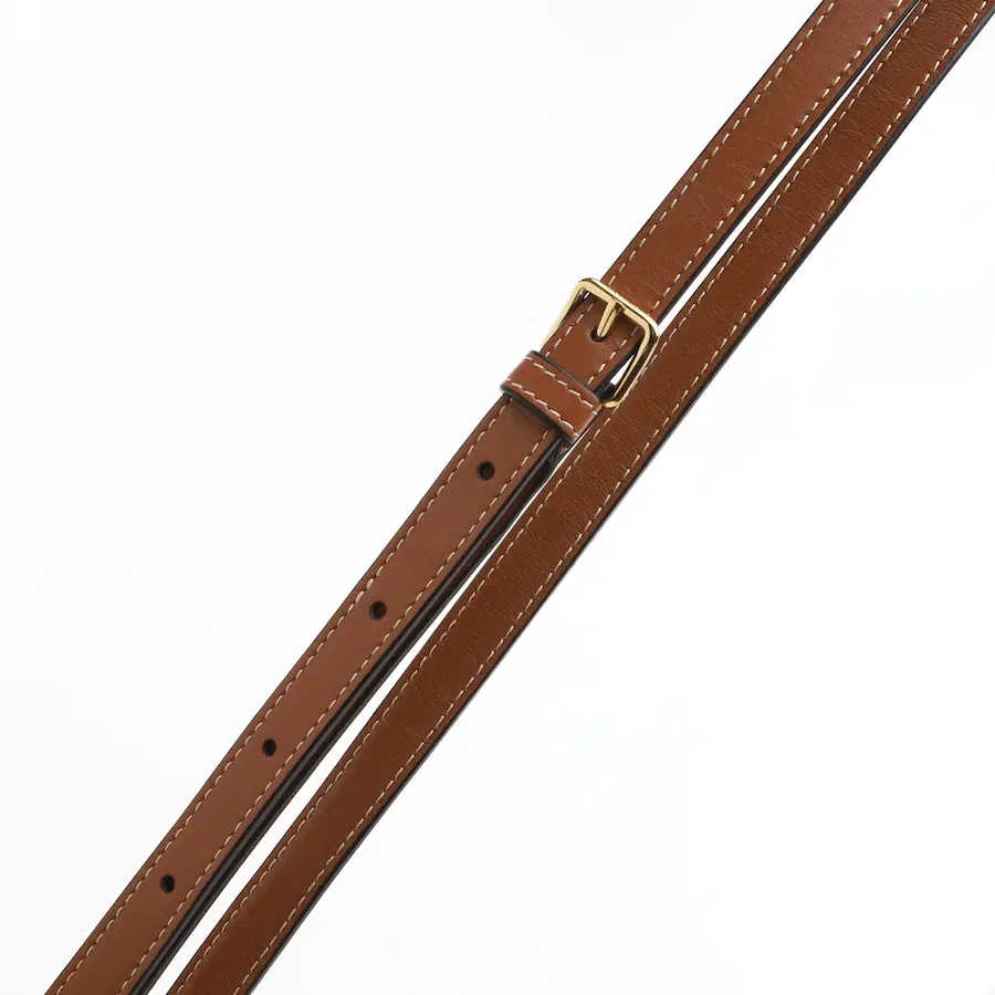 Celine Oval Triomphe 纺织品和牛皮革手袋