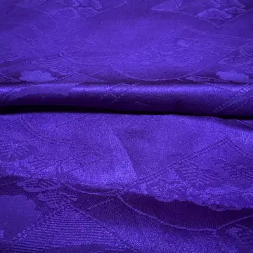 순수 실크 조각 *선명한 보라색 송초 문양 원단 패턴 빈티지 원단 앤티크