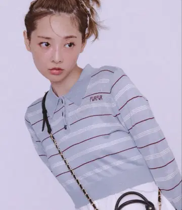 FURFUR 셔츠 레이어드 폴로 니트