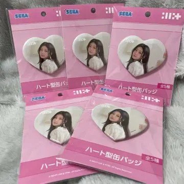 ILLIT 아이릿 하트형 캔뱃지 원희 5개 세트