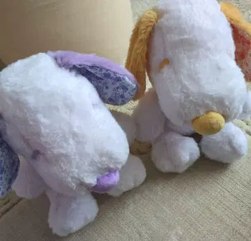 스누피 사쿠라 꽃무늬 봉제 인형 2개 세트