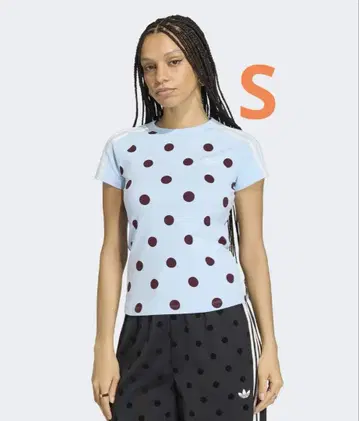 아디다스 adidas 도트 반팔 T셔츠 오리지널스 도트 스카이블루