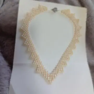 진주풍 비즈 초커 실버 클로징