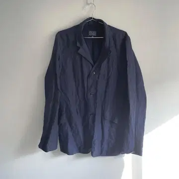 컨디션 최상 블루워크 린넨 자켓 네이비 나염 XL 투모로우랜드