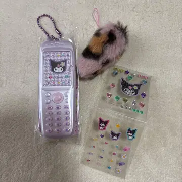 산리오 쿠로미 고르고 골라 휴대폰 사진 키링