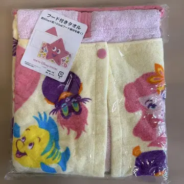 도쿄 디즈니 리조트 후드 부착 타월 인어공주