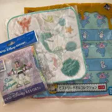 버즈 라이트이어, 인어공주 타월 손수건, 곰돌이 푸 총 3장