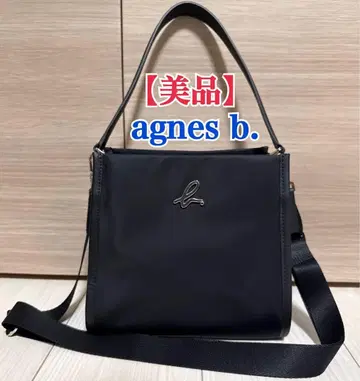 [새상품급] agnes b. 2way 숄더백 나일론 블랙