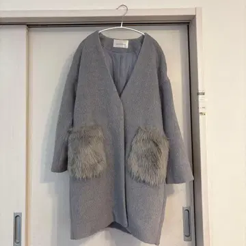 continuier de NICE CLAUP 그레이 체스터 코트 F