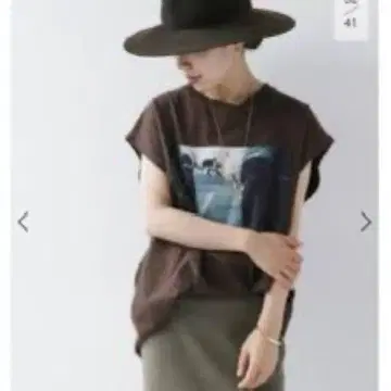 [새상품급] 플라주 janeSmith 사진T 슬리브리스