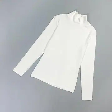 페세리코 하이넥 리브 티셔츠 이탈리아제 화이트 42*MD838