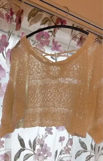 LIZ LISA 시스루 니트 크롭 탑