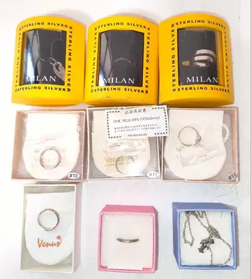 MILAN 스털링 실버 반지와 펜던트 세트 묶음 판매 925