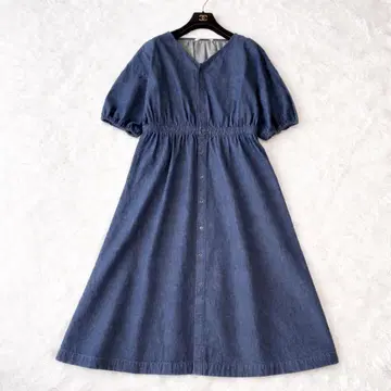 그랑마 마마도터 데님 원피스 반팔 루즈핏 빅 사이즈